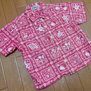 【希少】 レトロ ミキハウス 100 ヴィンテージ アロハシャツ 半袖 トップス