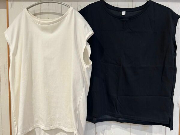 グローバルワーク　Tシャツ　２枚セット　　　　　　　白 ブラック 吸汗速乾 半袖