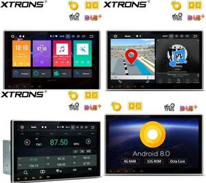 XTRONS 10.1インチ Android 8コア 4GB+32GB 4×4フルセグ DVD SD USB ドラレコ アプリ YouTube OK!Google OBD2 TPMS WiFi 即決送料無料