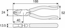 ホーザン(HOZAN) ペンチ 汎用性の高い万能ペンチ 電気工事士技能試験に P-43-175_画像2