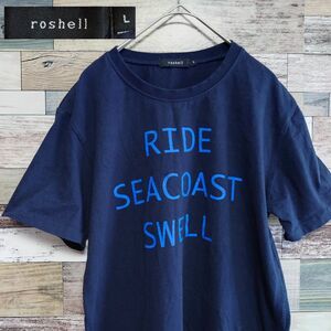 【roshell】ネイビー　Lサイズ　ロシェル Tシャツ 半袖 半袖Tシャツ