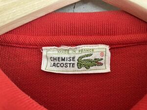 ラコステ　ポロシャツ　70s　フランス製　６　LACOSTE　ユーロ　ヴィンテージ