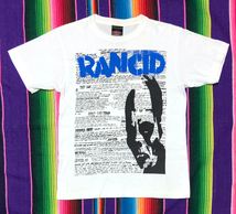 レア! RANCID(ランシド) 2008年モデル スカルプリント 歌詞入り Tシャツ S PUNK_画像1