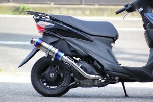 HMS スズキ 09アドレスV125 EBJ-CF4EA 2010年〜2013年モデル対応 バイクマフラー O2センサー対応 SSB ステンレス ブルーカラー マフラー