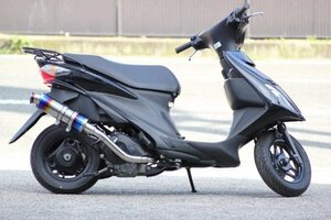 HMS スズキ アドレスV125 CF46A バイクマフラー SSB ステンレス ブルーカラー マフラー カスタム パーツ フルエキゾースト V-201-013