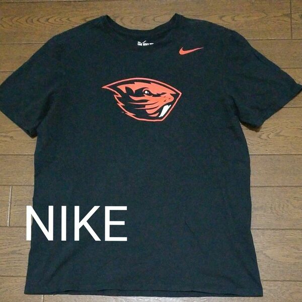 NIKE　プリントTシャツ　キャラクター　黒系　LGG N-2416