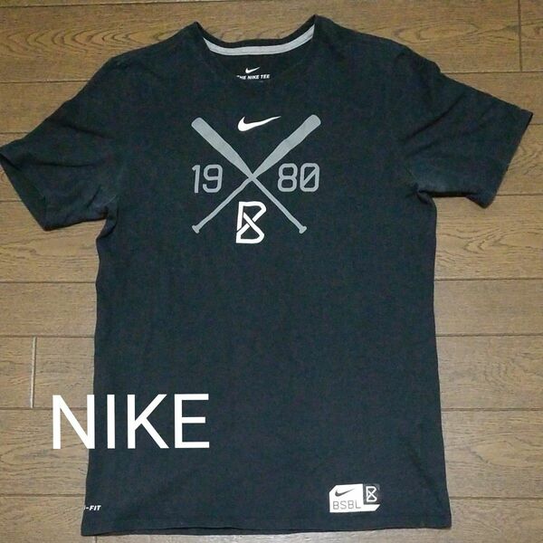 NIKE　プリントTシャツ　1980 黒系　　M N-2445