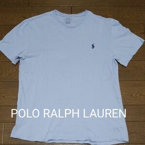 POLO RALPH LAUREN ワンポイントロゴTシャツ　サックス系　M P-2416