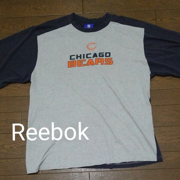 Reebok NFL 切り替えTシャツ　グレー系　R-2408