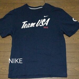 NIKE　プリントTシャツ　team USA 紺系　L N-2491