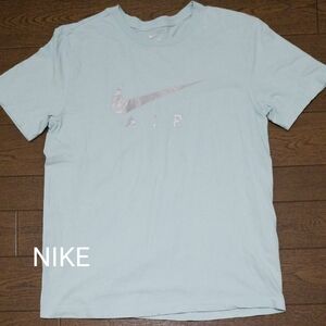 NIKE　ビッグロゴ　プリントTシャツ　ライトグリーン系　M N-2492