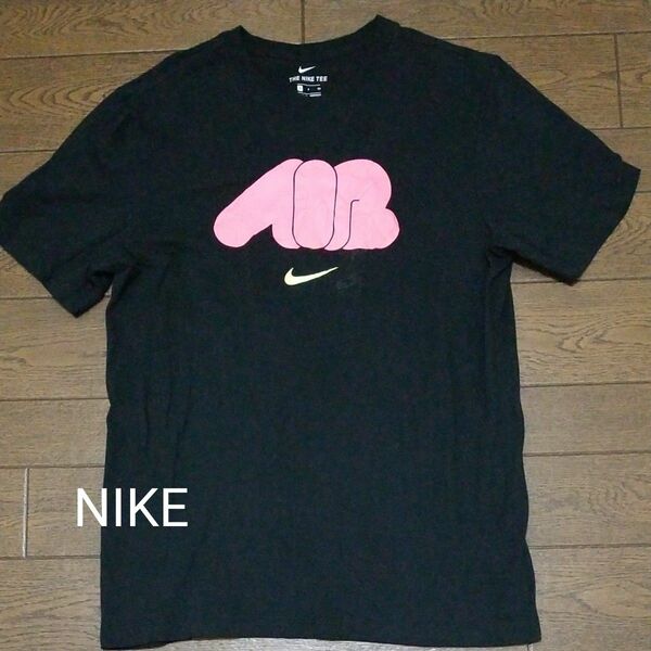 NIKE　プリントTシャツ　AIR 黒系　S N-2493 