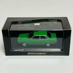 【現状品】MINICHAMPS ミニチャンプス 1/43スケール Audi 80 GT 1972 Green アウディ 破損有 ジャンク ミニカー モデルカー
