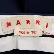 MARNI/マルニ レディース ワイド?pンツ センタープレス 綿 コットン100％ 42 L相当 ネイビーブルー [NEW]★61EC55_画像7