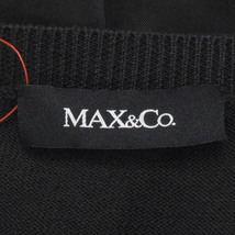 【美品】Max&Co./マックスアンドコー ひざ丈 ワンピース 異素材切替 サイドプリーツ IJ38 チャコールブラック系[NEW]★61DG73_画像8