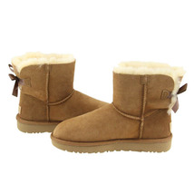 【未使用・美品】UGG/アグ ミニ ベイリー ボウ 2 MINI BAILEY BOW 2 ムートンブーツ 靴 24cm US7 チェスナット [NEW]★62EA87_画像4