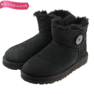 [ beautiful goods ]UGG/ UGG Mini Bayley button 2 W MINI BAILEY BUTTON 2 1016422 mouton boots shoes Short USA5 black [NEW]*62EA88