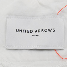 UNITED ARROWS/ユナイテッドアローズ レディース 半袖 ブラウス トップス 前後Vネック プルオーバー 綿 白 [NEW]★61EA27_画像6