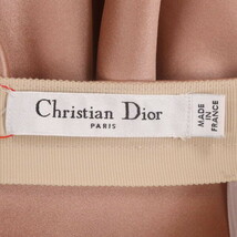 Christian Dior/クリスチャンディオール ひざ丈 ティアード スカート 厚手 シルク100% I:38 S ピンクベージュ[大感謝祭]★41GG43_画像7