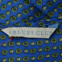 【美品】iBLUES CLUB/イブルースクラブ チュニックブラウス トップス 七分袖 キーネック 総柄 J.I:38 S 青 緑 [NEW]★41GL78_画像9