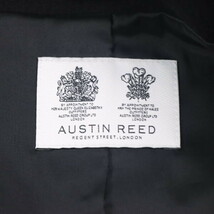 AUSTIN REED/オースチンリード レディース ノーカラージャケット 上着 長袖 袖スリット ウール M相当 38 黒 [NEW]★41JB27_画像9