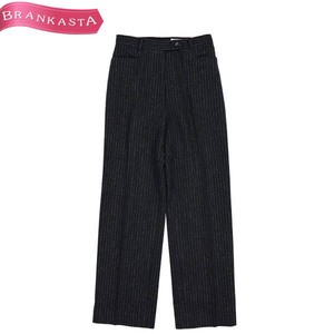 [ beautiful goods ]SCAPA/ Scapa slacks full length pants wool center Press stripe pattern strut 38 M [NEW]*51AF59