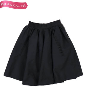 [ beautiful goods ]ACNE STUDIOS/ Acne s Today oz knee height flair skirt small size waist rubber 32 XXS black [NEW]*51BK47