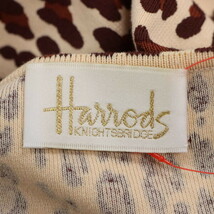 【美品】Harrods/ハロッズ カーディガン トップス レオパード柄 ヒョウ柄 七分袖 ニット 綿 ベージュ ブラウン [NEW]★51CJ84_画像7