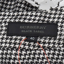 BURBERRY BLACK LABEL/バーバリーブラックレーベル ひざ丈 ワンピース 半袖 ギンガムチェック柄 花柄 40 黒系 [NEW]★51DH40_画像8