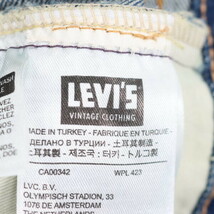 【美品】Levi's/リーバイス メンズ ジーンズ デニム パンツ 501 ボタンフライ CA00342 WPL423 W28 L32 ブルー系[NEW]★51EK83_画像8