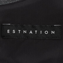 【美品】ESTNATION/エストネーション ひざ丈 ワンピース ノースリーブ フレア Aライン ウール 36 S相当 グレー [NEW]★51GB37_画像6