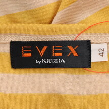 【美品】EVEX by KRIZIA/エベックス バイクリッツィア 長袖 カットソー トップス ボーダー柄 ドット柄 綿混 42 [NEW]★51GB61_画像7