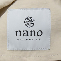 【美品】nano universe/ナノユニバース ロング スプリングコート フード バックスリット 花粉バリア F ベージュ[NEW]★51HC46_画像8
