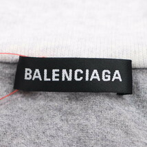 BALENCIAGA/バレンシアガ 541856 メンズ トレーナー スウェット スエット 長袖 ハーフジップ フラッグ グレー系[NEW]★51HF56_画像7