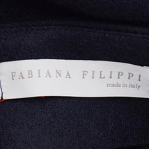 【美品】FABIANA FILIPPI/ファビアナフィリッピ ひざ丈 ワンピース 長袖 起毛ウールニット I:38/XXS ネイビー [NEW]★51IA12_画像8