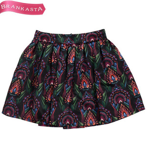 alice+olivia/ Alice and oli Via Mini fre attack skirt total pattern 6 black green purple blue orange other [NEW]*51IB26