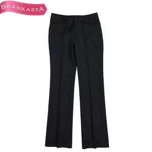 INED/ Ined lady's slacks pants center Press full length Botto Giuseppe 7 S corresponding black [NEW]*51ID48