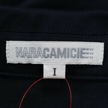 【美品】NARACAMICIE/ナラカミーチェ 七分袖 ブラウス トップス カットソー生地 フリル 綿100％ 1 ネイビー [NEW]★51JE00_画像7