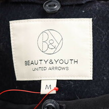 BEAUTY＆YOUTH UNITED ARROWS/ビューティアンドユース ユナイテッドアローズ ロング ダッフルコート M 紺 茶色 [NEW]★51LD59_画像8