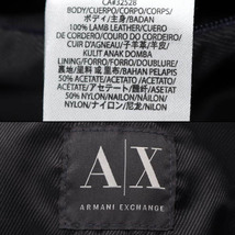 ARMANI EXCHANGE/アルマーニエクスチェンジ メンズ ライダースジャケット 羊革 レザー シングル 長袖 S/P 紺 [NEW]★51LG12_画像7