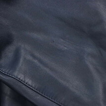 ARMANI EXCHANGE/アルマーニエクスチェンジ メンズ ライダースジャケット 羊革 レザー シングル 長袖 S/P 紺 [NEW]★51LG12_画像9