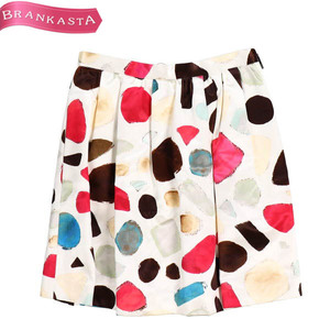 [ beautiful goods ] M e fibre - M /MSGM Mini fre attack skirt dot pattern manner print total pattern 42 multicolor white series [NEW]*61BA50