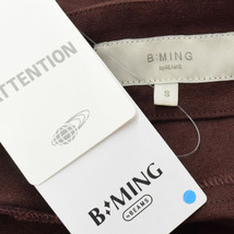 【美品・定価1万程】B:MING by BEAMS/ビーミングバイビームス 前ボタン タックワンピース 綿×麻 S ブラウン [NEW]★61BD91_画像7