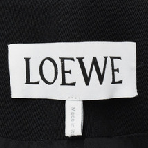 【美品】LOEWE/ロエベ テーラードジャケット 長袖 バイカラー ピークドラペル ノーベント ウール 38 黒 グレー [NEW]★61BH01_画像8