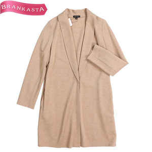 [ beautiful goods ]INDIVI/ Indivi long cardigan tops shawl color cut and sewn long sleeve 38 M. beige [NEW]*61CF32