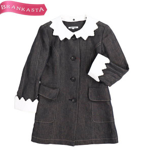 JUNKO SHIMADA/ Junko Shimada no color jacket multi way attaching collar cuffs ska LAP 38 M navy blue beige [NEW]*61DC38