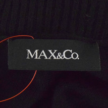 Max&Co./マックスアンドコー ひざ丈 ワンピース バルーン 半袖 ニット×ハリ素材 セパレート風 M 黒 濃紺 [NEW]★61DE34_画像7