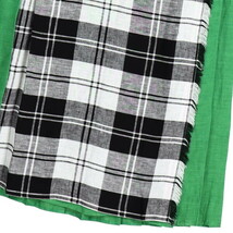 【美品・定価1.8万】O'NEIL of DUBLIN/オニールオブダブリン バックプリーツ ラップスカート 38 M 緑 黒 白 [NEW]★61DH98_画像3