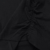 【美品】VALENZA/バレンザ レディース 半袖 Tシャツ トップス カットソー スタッズ ロゴ 裾シャーリング 42 黒 [NEW]★61DL19_画像5