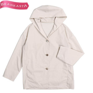 SCAPA/ Scapa lady's f-ti- jacket long sleeve hood outer Drop shoulder 38 pale beige [NEW]*61DM03